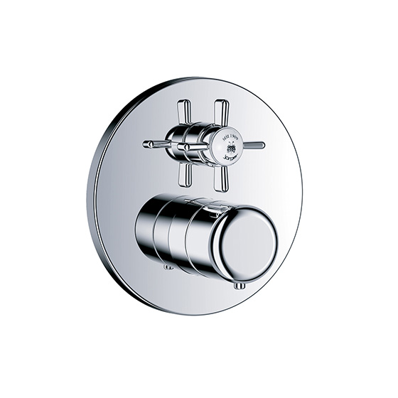 Shower mixer - Concealed wall thermostat ½" with flow control and diverter,assembly set with functional unit - Article No. 629.40.380.xxx