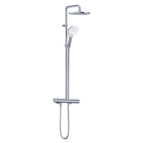 Joerger, Eleven, Exposed thermostat-set with shower system, chrome