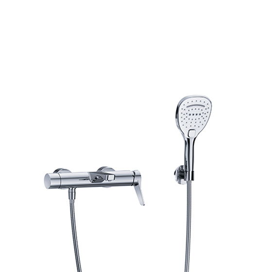 Joerger, Eleven, Exposed tub/shower mixer ½", incl. shower set, chrome