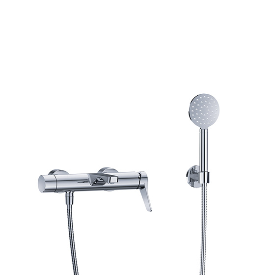 Joerger, Eleven, Exposed tub/shower mixer ½", incl. shower set, chrome