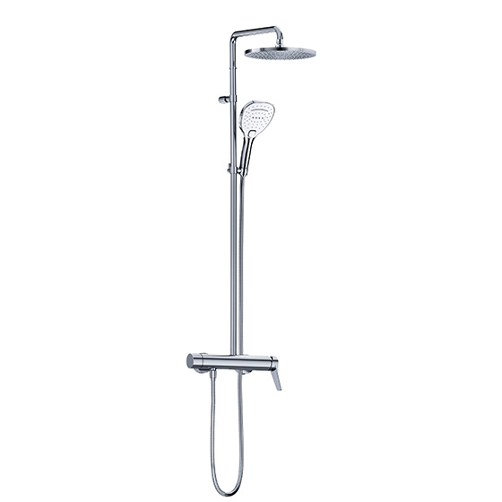 Joerger, Eleven, Exposed set with shower system, chrome