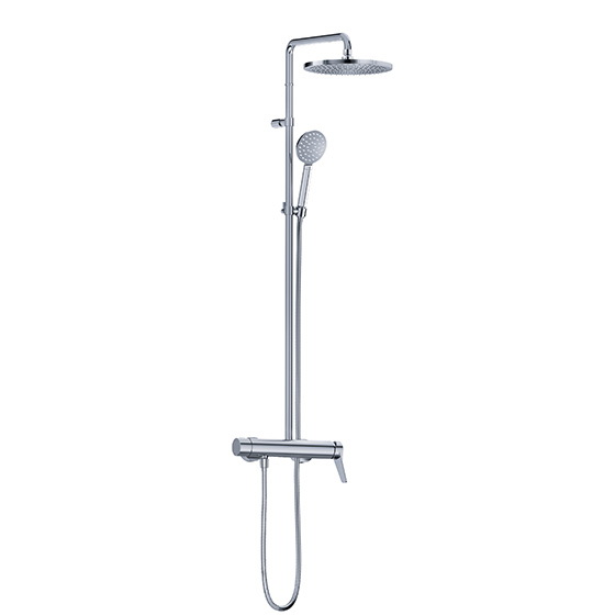 Joerger, Eleven, Exposed shower set with shower system, chrome