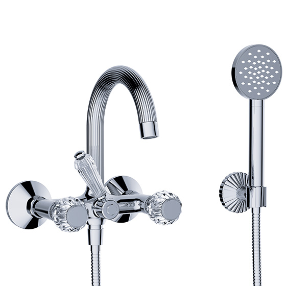 Bath tub mixer - Exposed tub/shower mixer, incl. shower set - Article No. 637.20.102.xxx-AA