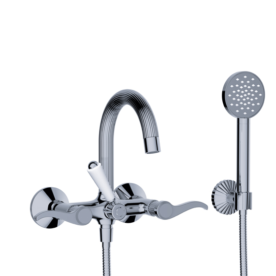 Bath tub mixer - Exposed tub/shower mixer, incl. shower set - Article No. 637.20.107.xxx