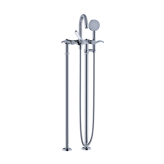 Bath tub mixer - Tub/shower mixer for supply pipes, incl. shower set - Article No. 637.20.147.xxx