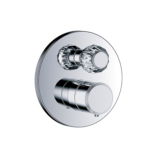 Shower mixer - Concealed wall thermostat ½" with flow control and diverter,assembly set with functional unit - Article No. 637.40.380.xxx-AA