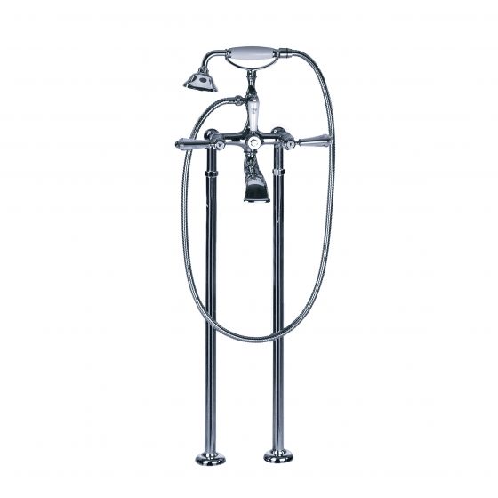 Bath tub mixer - Tub/shower mixer for supply pipes, incl. shower set - Article No. 129.20.140.xxx-AA